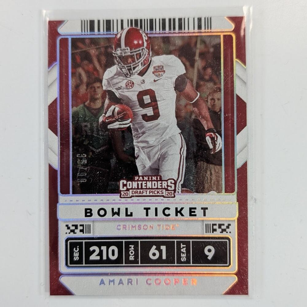2020 Panini Contenders Draft Picks Amari Cooper Bowl Ticket #6 /99 Alabama